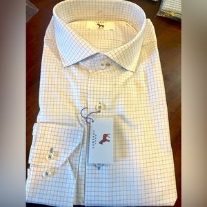 Lorenzo Uomo Men’s Trim Fit Dress Shirt 17.5 34/35 Nordstrom $135